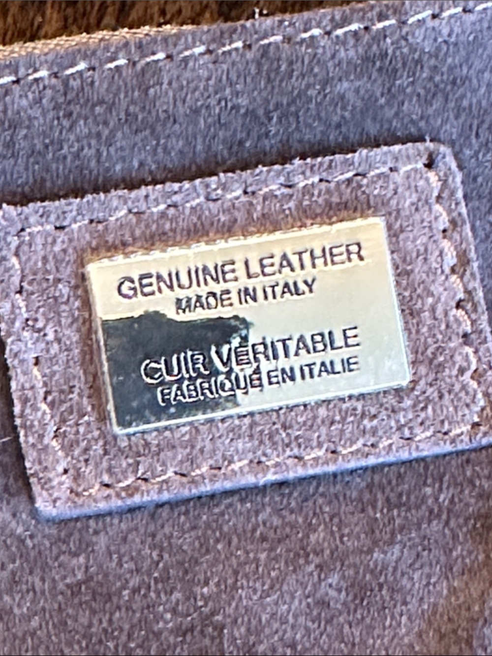 Made in Italy Genuine Suede Hobo Tote Bag - Picture 9 of 15